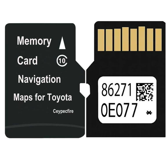 Ceypecfire Latest Navigation SD Card Version 86271 0E077 Fit for Toyota 4Runner Avalon Camry Corolla Highlander Mirai Prius Sequoia Sienna Tacoma Tundra Venza Rav4 Sync USA/Canada Maps