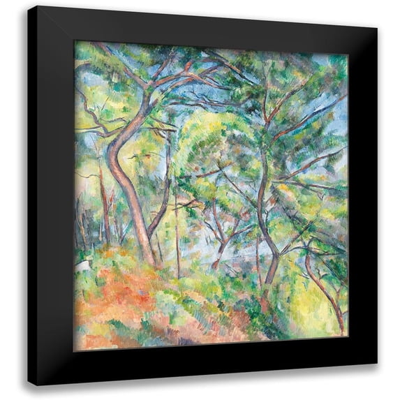 Cezanne, Paul 12x13 Black Modern Framed Museum Art Print Titled - Sous-Bois