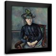 thumbnail image 1 of Cezanne, Paul 12x14 Black Modern Framed Museum Art Print Titled - Madame CÃ©zanne with Green HatÂ&nbsp;, 1 of 5