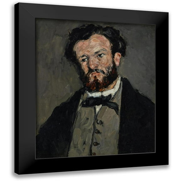Cezanne, Paul 12x14 Black Modern Framed Museum Art Print Titled - Portrait of Anthony ValabrÃ¨gue