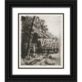 thumbnail image 1 of Cezanne, Paul 12x14 Black Ornate Wood Framed with Double Matting Museum Art Print Titled - Landscape in Auvers , 1 of 4