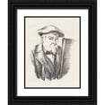 thumbnail image 1 of Cezanne, Paul 12x14 Black Ornate Wood Framed with Double Matting Museum Art Print Titled - Self-Portrait , 1 of 4