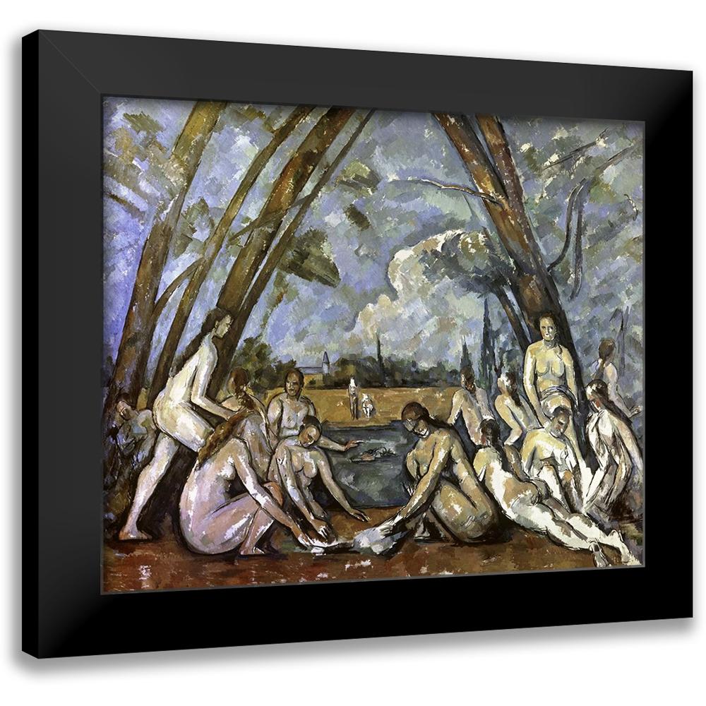 Cezanne, Paul 13x12 Black Modern Framed Museum Art Print Titled - Les Grand Baigneuses #1