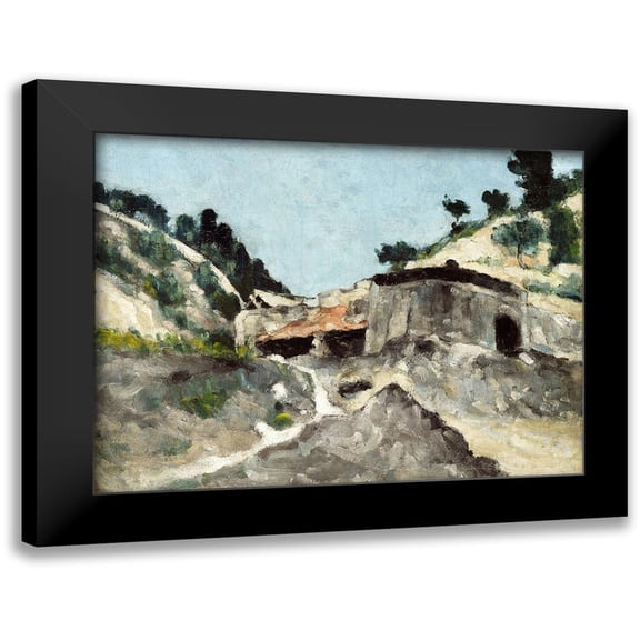 Cezanne, Paul 14x11 Black Modern Framed Museum Art Print Titled - Landscape with Water Mill