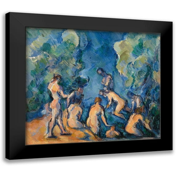 Cezanne, Paul 16x15 Black Modern Framed Museum Art Print Titled - Bathers