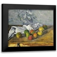 thumbnail image 1 of Cezanne, Paul 17x15 Black Modern Framed Museum Art Print Titled - Apples and a Napkin, 1 of 5