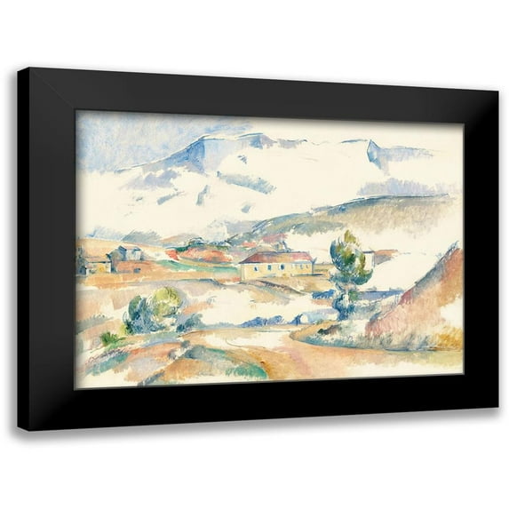 Cezanne, Paul 18x14 Black Modern Framed Museum Art Print Titled - Montagne Sainte-Victoire, from near Gardanne