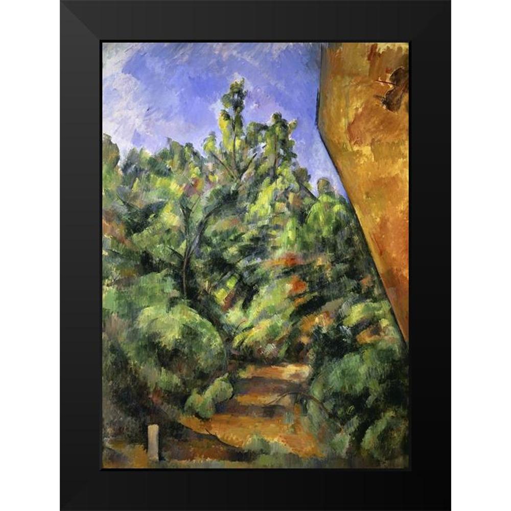 Cezanne, Paul 18x24 Black Modern Framed Museum Art Print Titled - The Red Rock (Le Rocher Rouge)