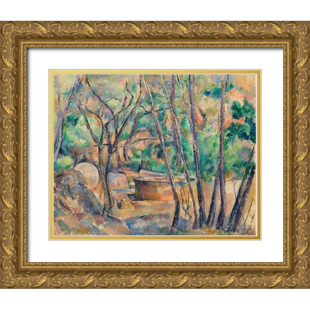 Cezanne, Paul 24x20 Gold Ornate Wood Framed with Double Matting Museum ...
