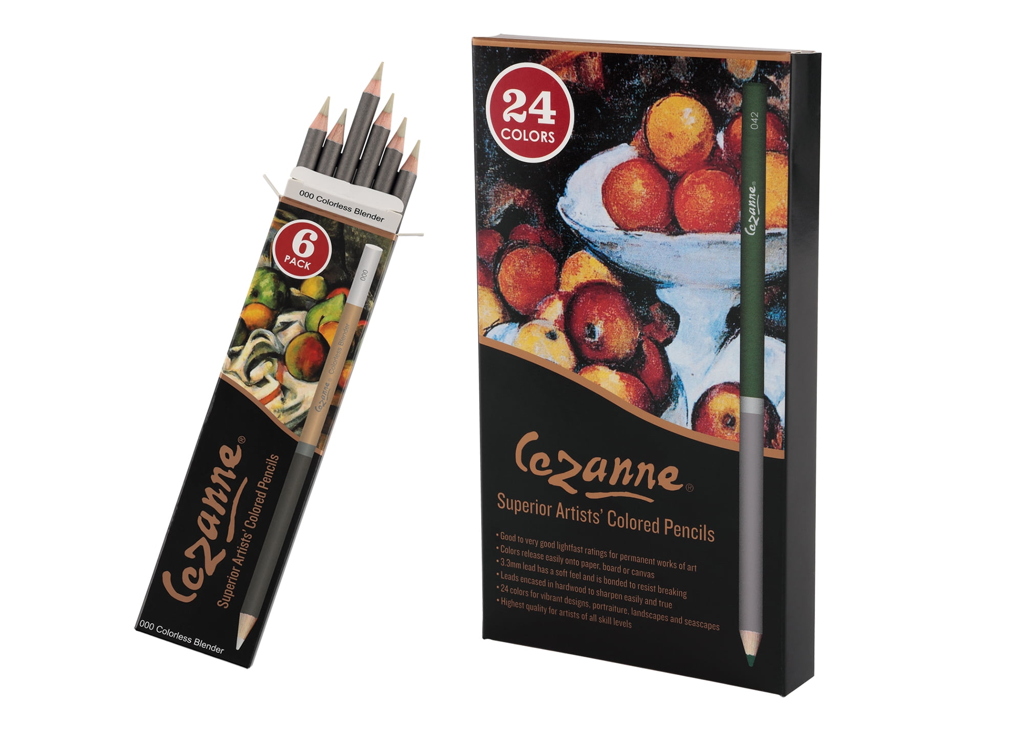 Cezanne Colored Pencil Set of 120 w/ 6 Colorless Blenders Combo