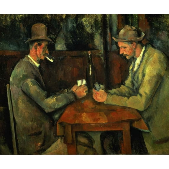 Cezanne "The Card Players" (19th) Glossy Poster (30"x36)