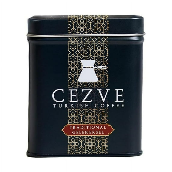 Cezve Turkish Coffee, 100% Arabica, Traditional/Geleneksel Flavor, Ground Coffee, 3.5oz (100g)