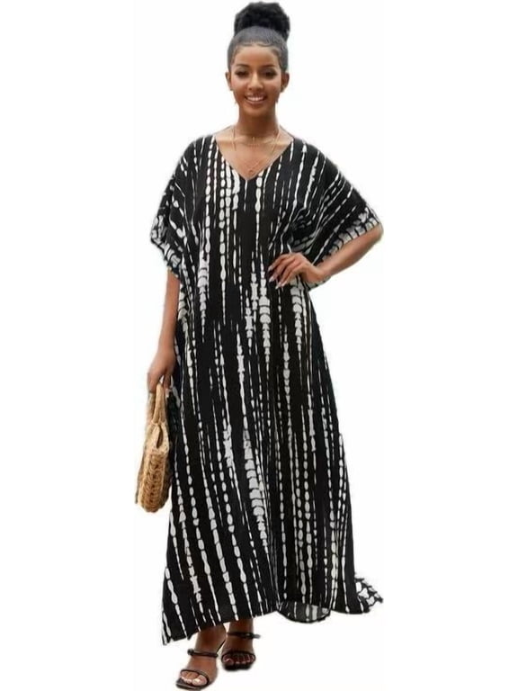 Women Kaftan Dresses Plus Size Moo Moo for WomenCover ups Summer Dress Maxi Long Caftan Swimsuit Bathing Suit Cover Up