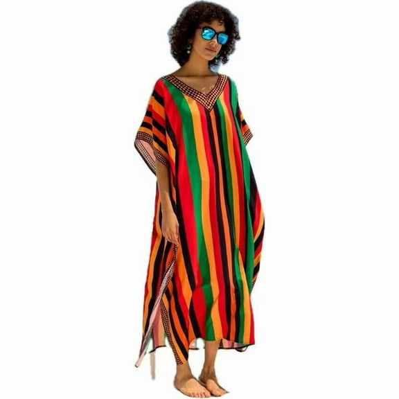 CFCSRP Women Kaftan Dresses Plus Size Moo Moo for WomenCover ups Summer Dress Maxi Long Caftan Swimsuit Bathing Suit Cover Up