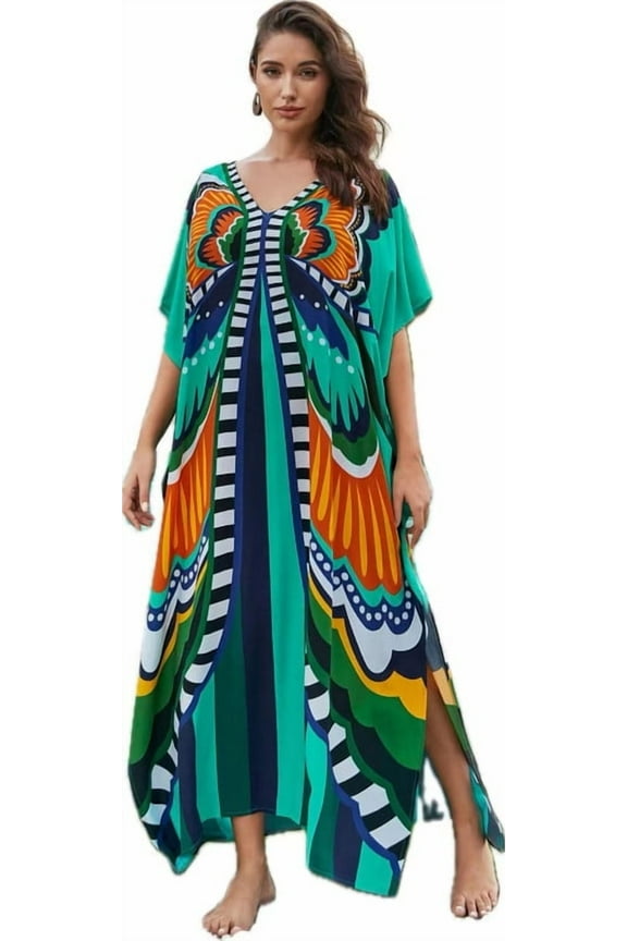 Women Kaftan Dresses Plus Size Moo Moo for WomenCover ups Summer Dress Maxi Long Caftan Swimsuit Bathing Suit Cover Up