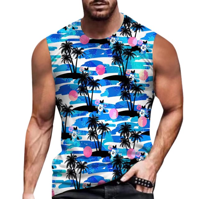 Cfklopgg Lightning Deals of Today Tanks For Men 2024 Black And White