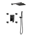 thumbnail image 1 of Cfowner 10" Shower System, Bathroom Luxury Faucet Set with Square Rainfall Shower Head Body Jets, 3 Functions Pressure Balance Shower Valve, 1 of 6