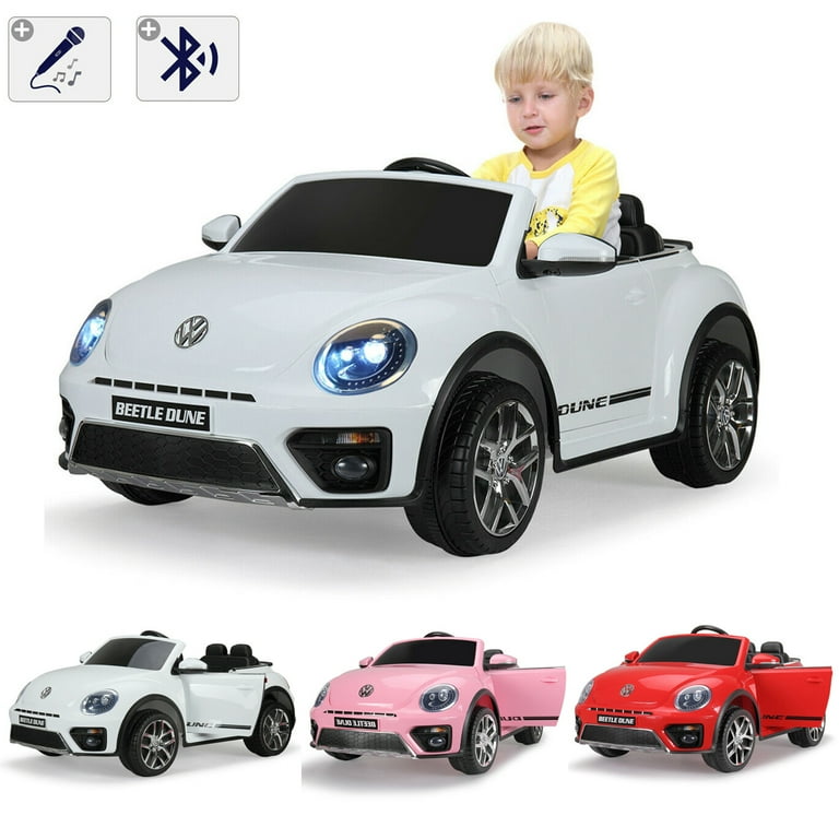 Cfowner 12V Licensed Volkswagen Beetle Dune Kids Ride On Toy Car