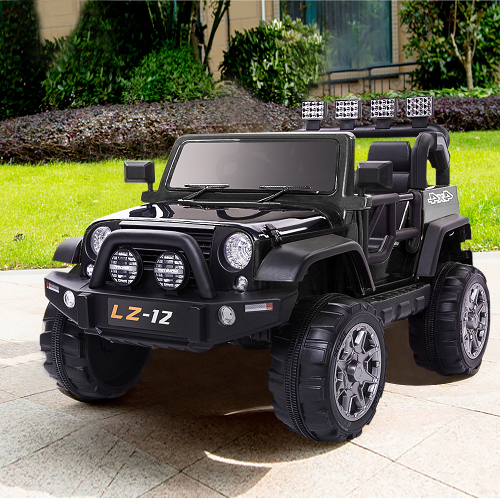 Cfowner 12V Ride On Truck, Battery Powered Electric Kids Ride On Car w/ 2.4G HZ Parental Remote Control, LED Lights, Double Open Doors, Safety Belt, Music, MP3 - image 1 of 7