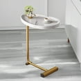 thumbnail image 1 of Cfowner 2-Pieces C-Shaped Coffee Table-White, 1 of 5