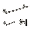 thumbnail image 1 of Cfowner 3 Piece Wall Mount Towel Rack Set, Bathroom Stainless Steel Set, Wall Mounted Robe Hook for Home & Office, Brushed Nickel, 1 of 6