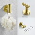 thumbnail image 1 of Cfowner 3 Piece Wall Mount Towel Rack Set, Bathroom Stainless Steel Set, Wall Mounted Robe Hook for Home & Office, Gold, 1 of 5