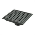 thumbnail image 1 of Cfowner 6" Shower Drain with Square Hole Pattern, Matte Black, 1 of 7