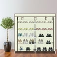 thumbnail image 1 of Cfowner 7 Tiers Portable Shoe Rack Closet Fabric Cover Shoe Storage Organizer Cabinet Beige, 1 of 7