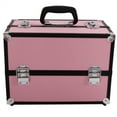 thumbnail image 1 of Cfowner Aluminum Alloy Makeup Box, Makeup Train Case, Jewelry Storage Organizer for Makeup Artist Crafter, Pink, 1 of 7