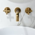 thumbnail image 1 of Cfowner Bathroom Faucet, 2-Handle Wall Mounted Sink Faucet, Bronze, 1 of 6