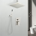 thumbnail image 1 of Cfowner Brushed Nickel Shower System- 12 Inches Ceiling Shower Faucet Set with Shower head, Handheld-Shower Combo Set for Bathroom-Easy Installation- Eco-Friendly, 1 of 6
