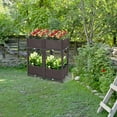 thumbnail image 1 of Cfowner Injection Planting Box, 4Pcs Free Splicing Garden Bed, Brown, 1 of 7