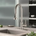thumbnail image 1 of Cfowner Kitchen Faucet, Stainless Steel Sink Faucets with Pull Down Sprayer, 360°Swivel Spout, 1 of 6