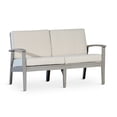 thumbnail image 1 of Cfowner Modern Eucalyptus Loveseat with Cushions, Driftwood Gray Finish, Sand Cushions, 1 of 4