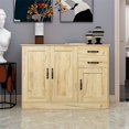 thumbnail image 1 of Cfowner Modern Wood Buffet Sideboard with 2 Doors, 1 Storage and 2 Drawers, Entryway Serving Console Storage Cabinet for Dining Room, 1 of 9
