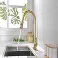 thumbnail image 1 of Cfowner Single Handle High Kitchen Faucet, Stainless Steel Kitchen Sink Faucets with Pull Down Sprayer, Gold, 1 of 6