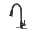 thumbnail image 1 of Cfowner Single Handle High Kitchen Faucet, Stainless Steel Kitchen Sink Faucets with Pull Down Sprayer, Matte Black, 1 of 7