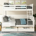 thumbnail image 1 of Cfowner Twin Over Full Bunk Bed, Solid Wood Bunk Bed Frame with 2 Drawers, Bedroom Furniture, No Box Spring Needed, 1 of 8