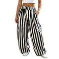thumbnail image 1 of Cfrylhy Womens Striped Jeans Wide Leg Baggy Denim Pants Trendy Casual Trousers with Pockets, 1 of 7