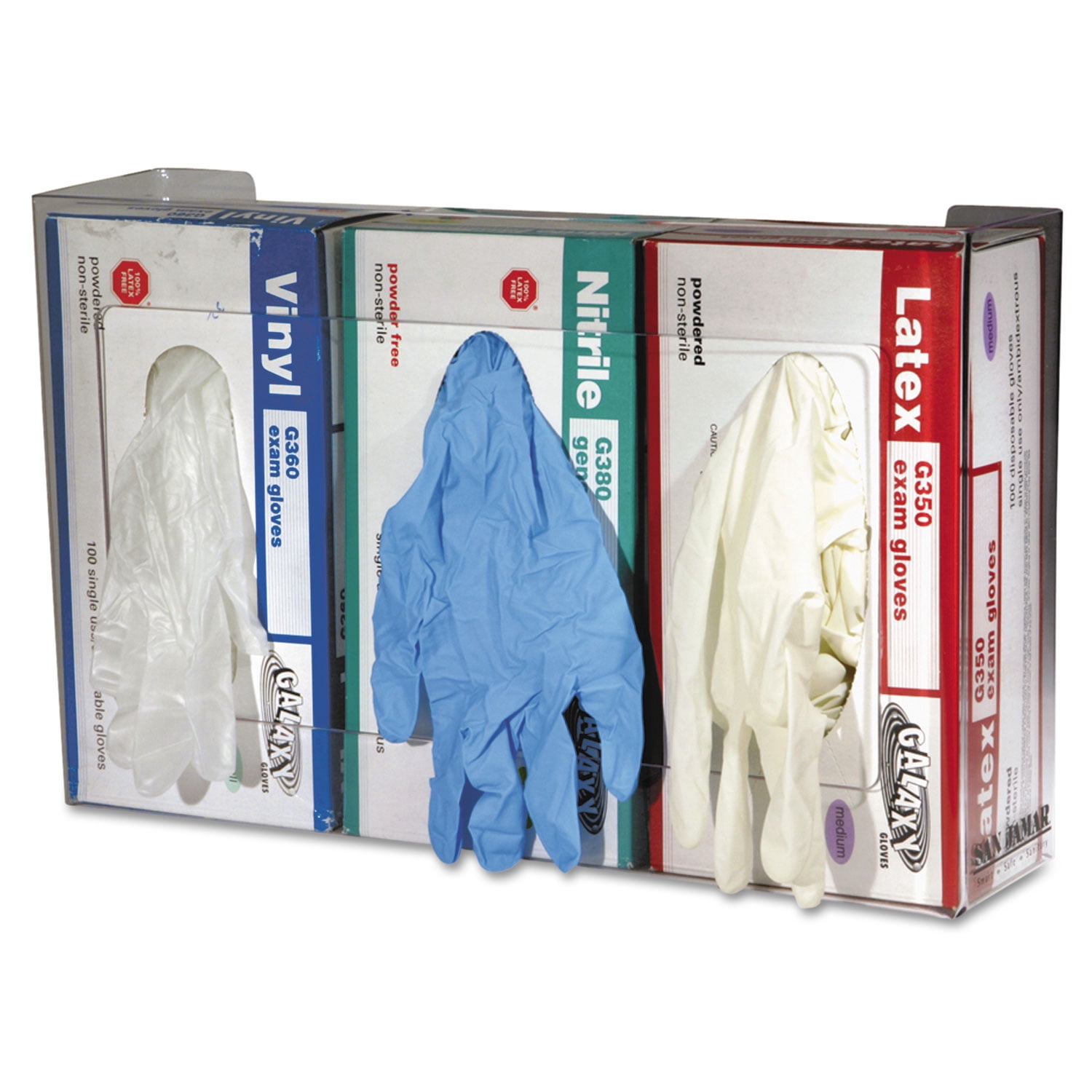 Cfs Clear Plexiglas Disposable Glove Dispenser, Three-box, 18w X 3 3/4d X 10h