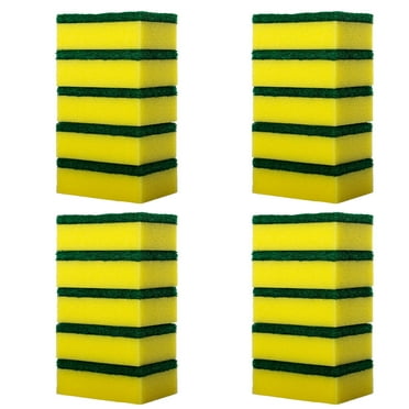 Cglfd 20pc Dishwashing Sponge Dishcloth Kitchen Double-sided Cleaning Brush Pots and Pans Dishwashing Sponge Block Eraser