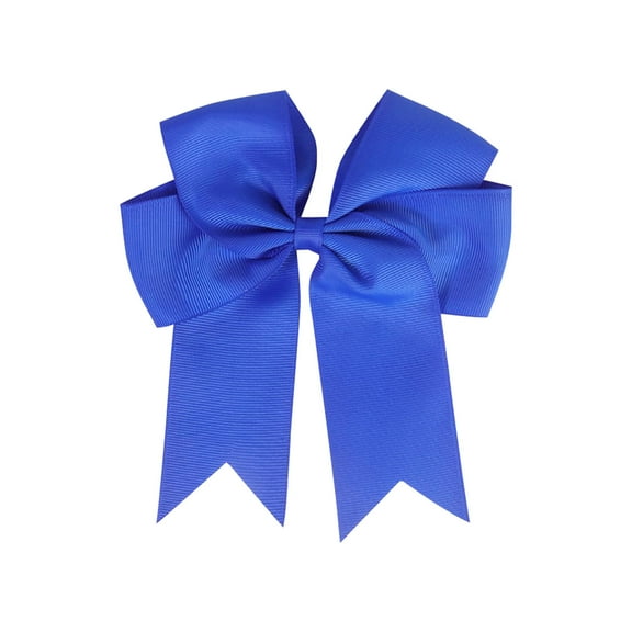 Cglfd Clearance 6-inch Ribbed Satin Fishtail Double Layered Ribbon Bow Hair Clip for Children's Hair Accessories Hair Clip, Blue