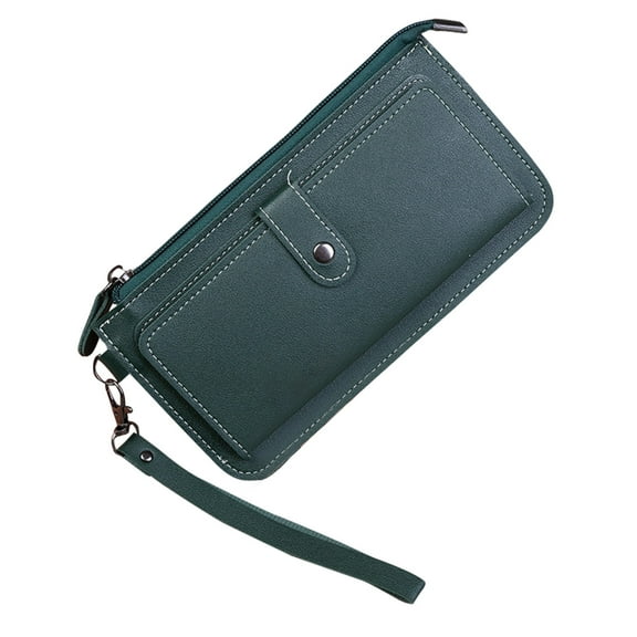 Cglfd Clearance Ladies Wallet Slim Bifold Wallet with Zipper Closure Multi Card Case, Ladies Credit Card Holder, Multi Card Holder Coin Purse, Green