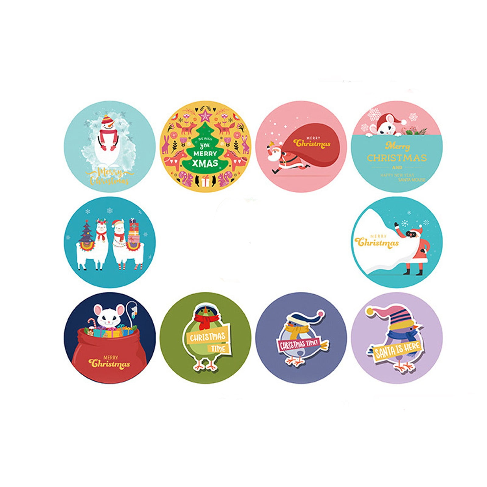 Cglfd Clearance Pack Christmas Stickers Label Holiday Gift Decorations