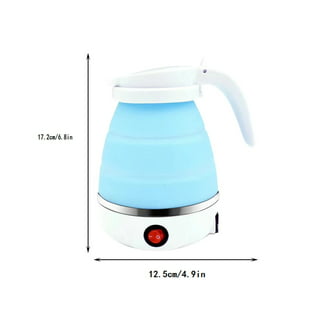 WTJMOV Small Electric Kettle Stainless Steel, 0.8L Portable Tea Kettle Auto  Shut-off, Low Power Hot Water Kettle for Camping, Travel, Office and More
