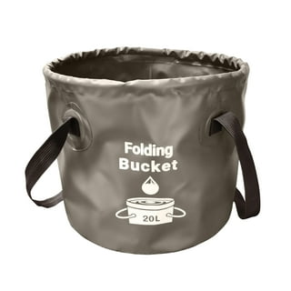 Jtween Collapsible Bucket with Handle, 5 Gallon Bucket(20L), Portable Camping Bucket, Ultra Lightweight Outdoor Basin Fishing Bucket, Folding Bucket