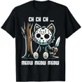 thumbnail image 1 of Ch Ch Ch Meow Meow Meow - Cat Movie Horror T-Shirt, 1 of 2
