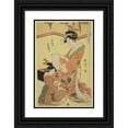 thumbnail image 1 of Chōbunsai Eishi 11x14 Black Ornate Wood Framed Double Matted Museum Art Print Titled: Beauties Parodying the Seven Sages - a Selection of Younger Courtesans (Shichi Kenjin Yatsushi Biji, 1 of 5