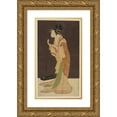 thumbnail image 1 of Chōbunsai Eishi 16x24 Gold Ornate Framed and Double Matted Museum Art Print Titled - A Selection of Beauty from the Pleasure Quarters (Seiro Bisen Awase); Misayama of the Chojiya in Night Dr, 1 of 4