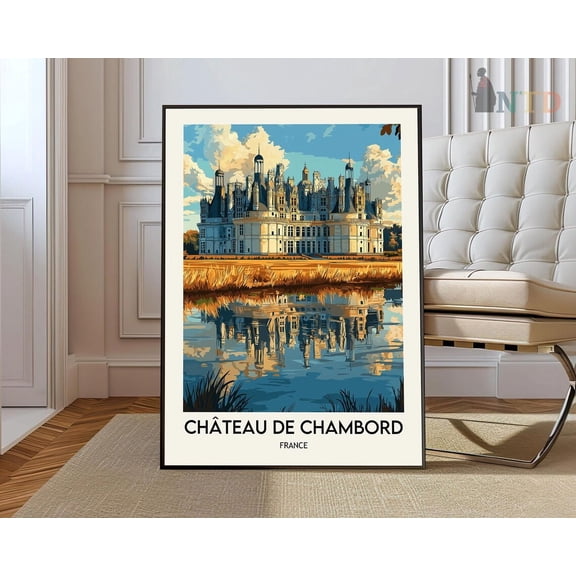 Château De Chambord Print Loire Valley Castle Art French Renaissance Architecture Poster Historic France Wall Decor Royal Chateau Wall Art, Modern Wall Decor, 8x12 UNFRAMED